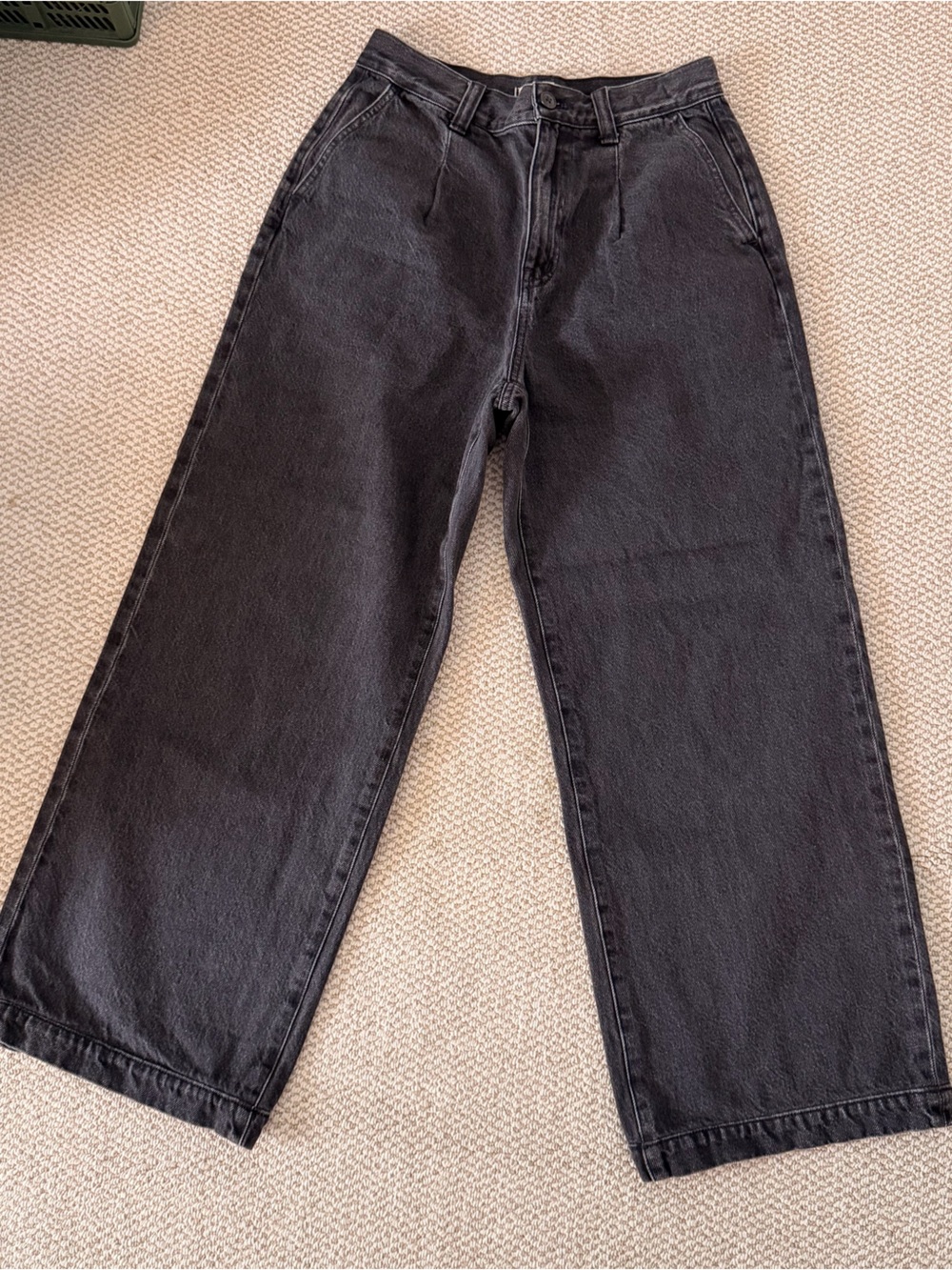 Madewell Harlow Black Wide Leg Jeans